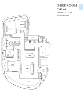 cape-royale-sentosa-cove-singapore-floor-plan-3-bedroom-type-A!-1722sqft