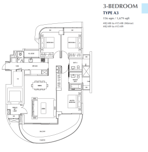 cape-royale-sentosa-cove-singapore-floor-plan-3-bedroom-type-A3-1679sqft